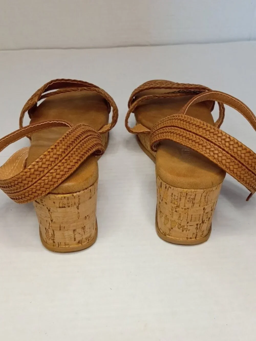 Patrizia by Spring Step Litzy Camel Cork Wedge Sandals Women’s Size 8
